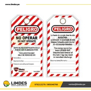 Tarjeta de Bloqueo / Etiqueta de seguridad