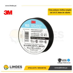 Cinta aislante vinilica templex 165 3/4 X 18mts