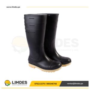 Botas de Jebe/PVC con Punta de Acero Negro – Ditta Forte