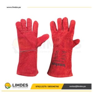 Guante para soldador 14″ Bc Rojo Werken